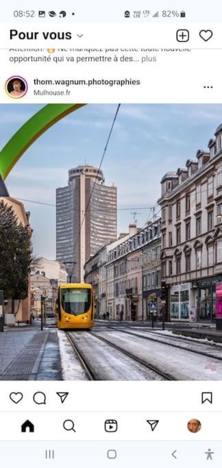 Apartamento Lumineux 1 pièce avec parking fermé et arrêt de tram à 100 m Mulhouse Exterior foto